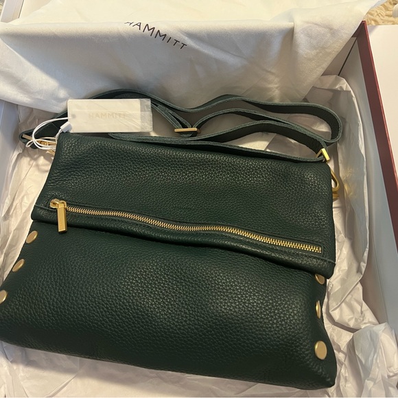 ✨NWT— Hammitt VIP LARGE in Grove green/Brushed gold - Picture 2 of 7